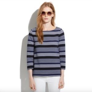 Madewell Gallerist Ponte Top in Stripemix - XS